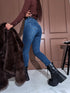 "RIVER DJ2392" denim PUSH-UP pants - dark blue